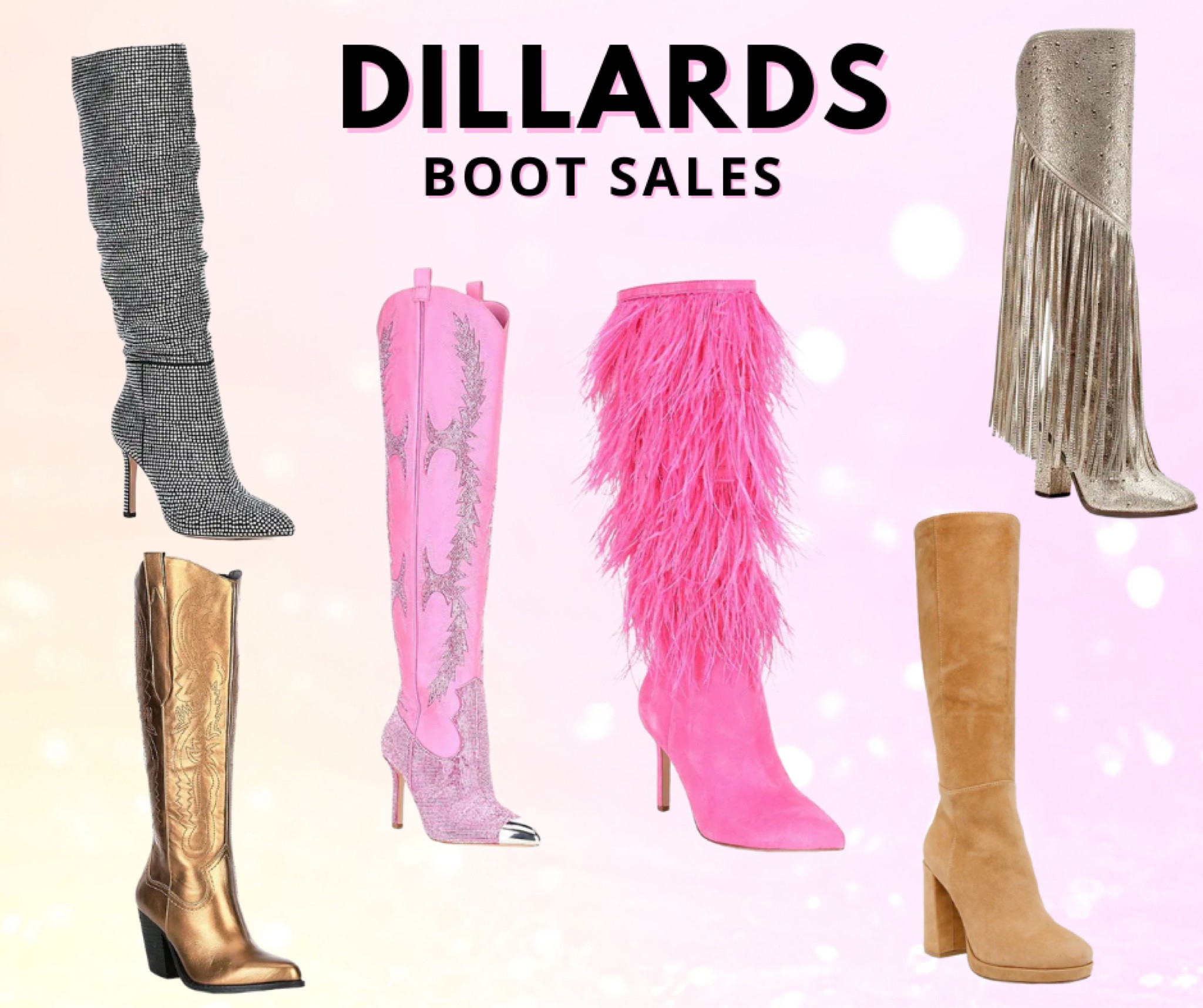 * Nubuck Stellah Over-the-Knee Dress Boots

*Katyanna Over-the-Knee Rhinestone Embellished Western Dress Boots

*Jessica Simpson
Asire Rhinestone Western Fringe Boots

*Gianni Bini
Taryn Feather Embellished Pointed Toe Stiletto Boots

*Gianni Bini
Salaya Rhinestone Slouchy Pointed Toe Tall Boots

*GB
Butterfly Metallic Western Tall Cowboy Boots



#LTKsalealert #LTKGiftGuide #LTKshoecrush