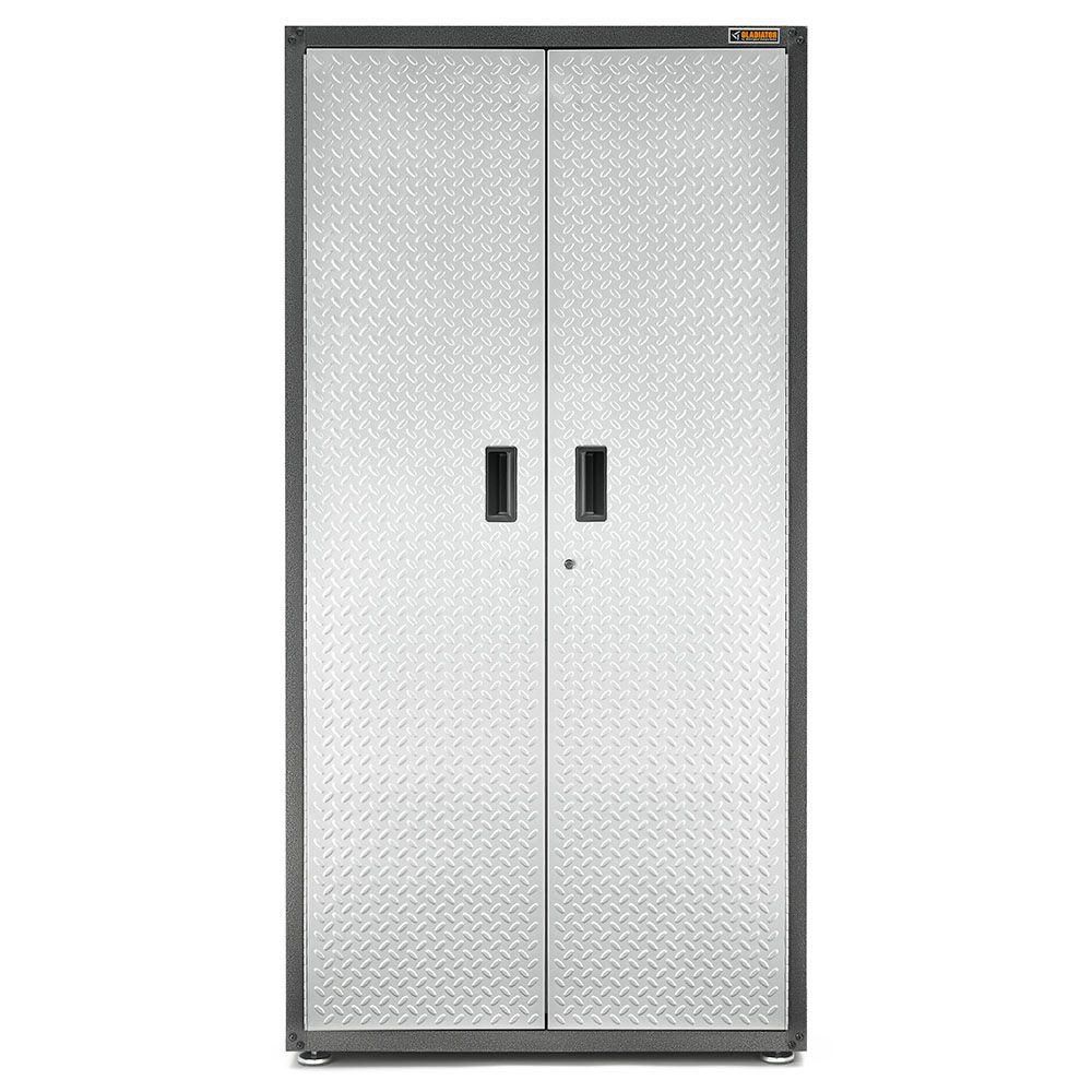 Gladiator Ready to Assemble 72 in. H x 36 in. W x 24 in. D Steel Freestanding Garage Cabinet in Silv | The Home Depot