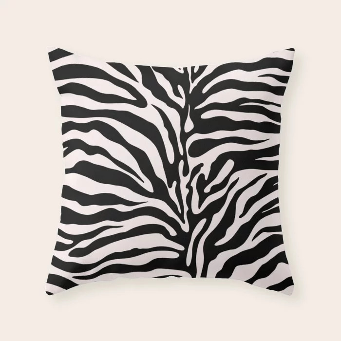 Classic Zebra Print Throw Pillow by tartagain | Society6