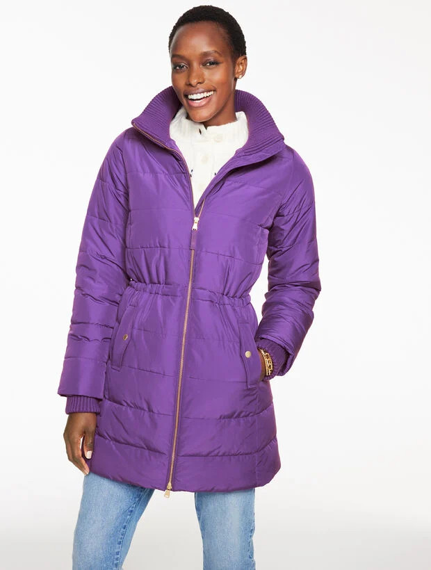 Cable Knit Quilted Jacket | Talbots