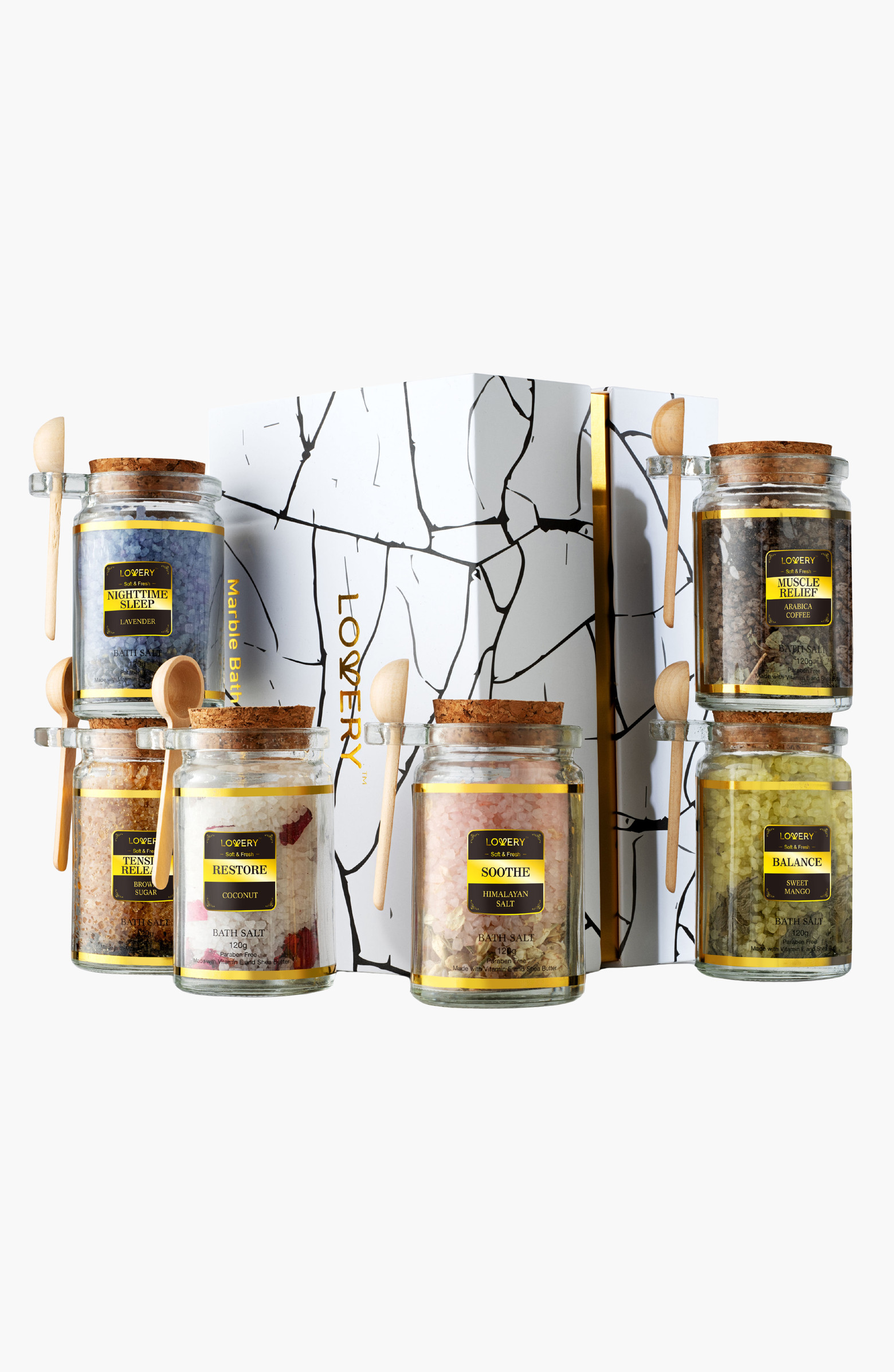 6-Piece Bath Salts Gift Set with Natural Herbs and Essential Oils | Nordstrom