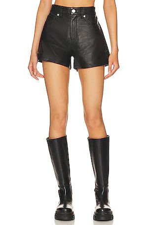 Recycled Leather Angled Hem Short in Detox | Revolve Clothing (Global)