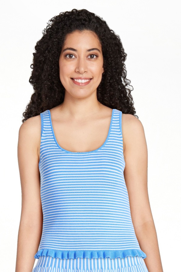 Free Assembly Women's and Women's Plus Ruffle Hem Knit Tank Top, Sizes XS-4X | Walmart (US)