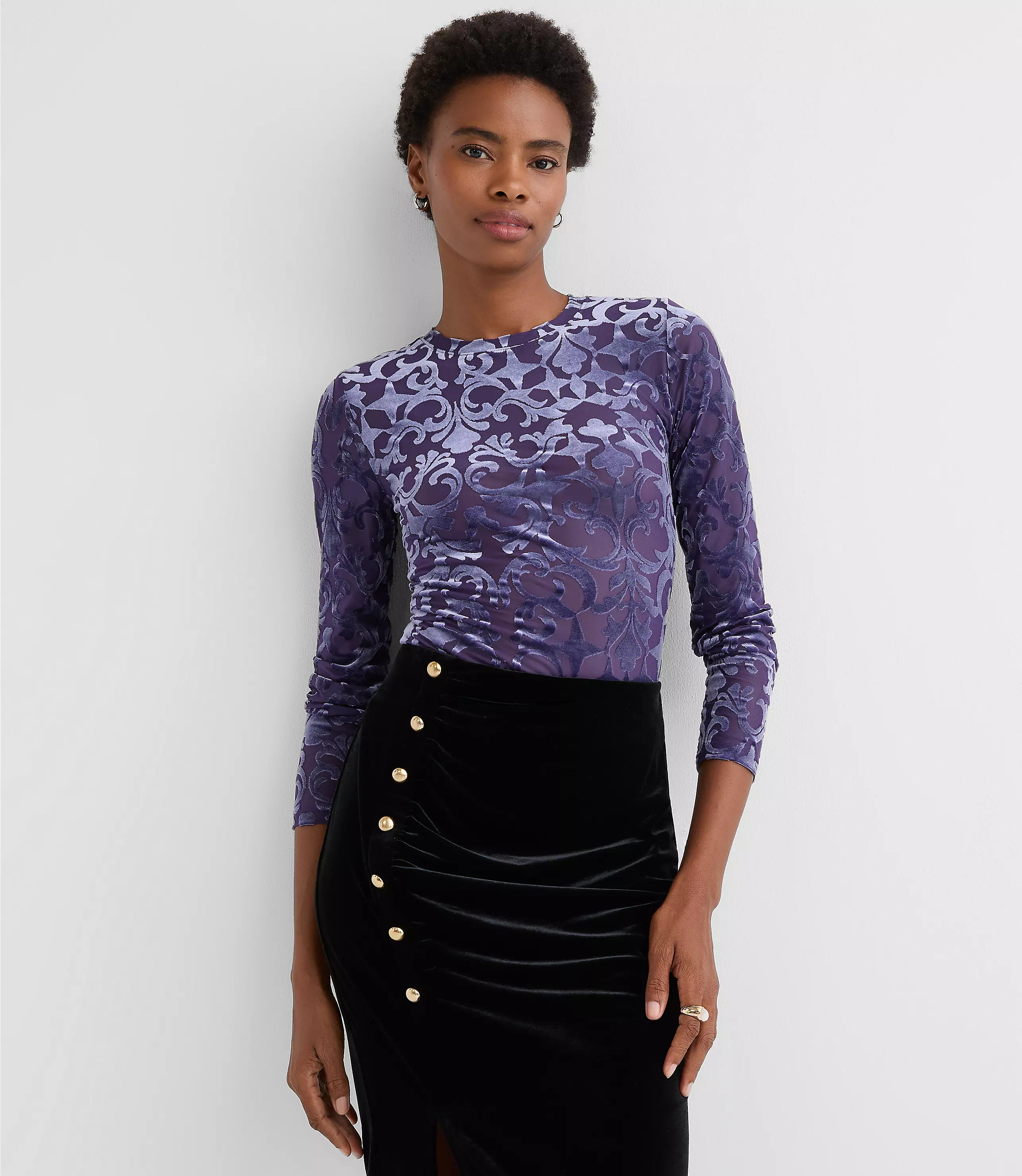 Mosaic Velvet Tee | LOFT