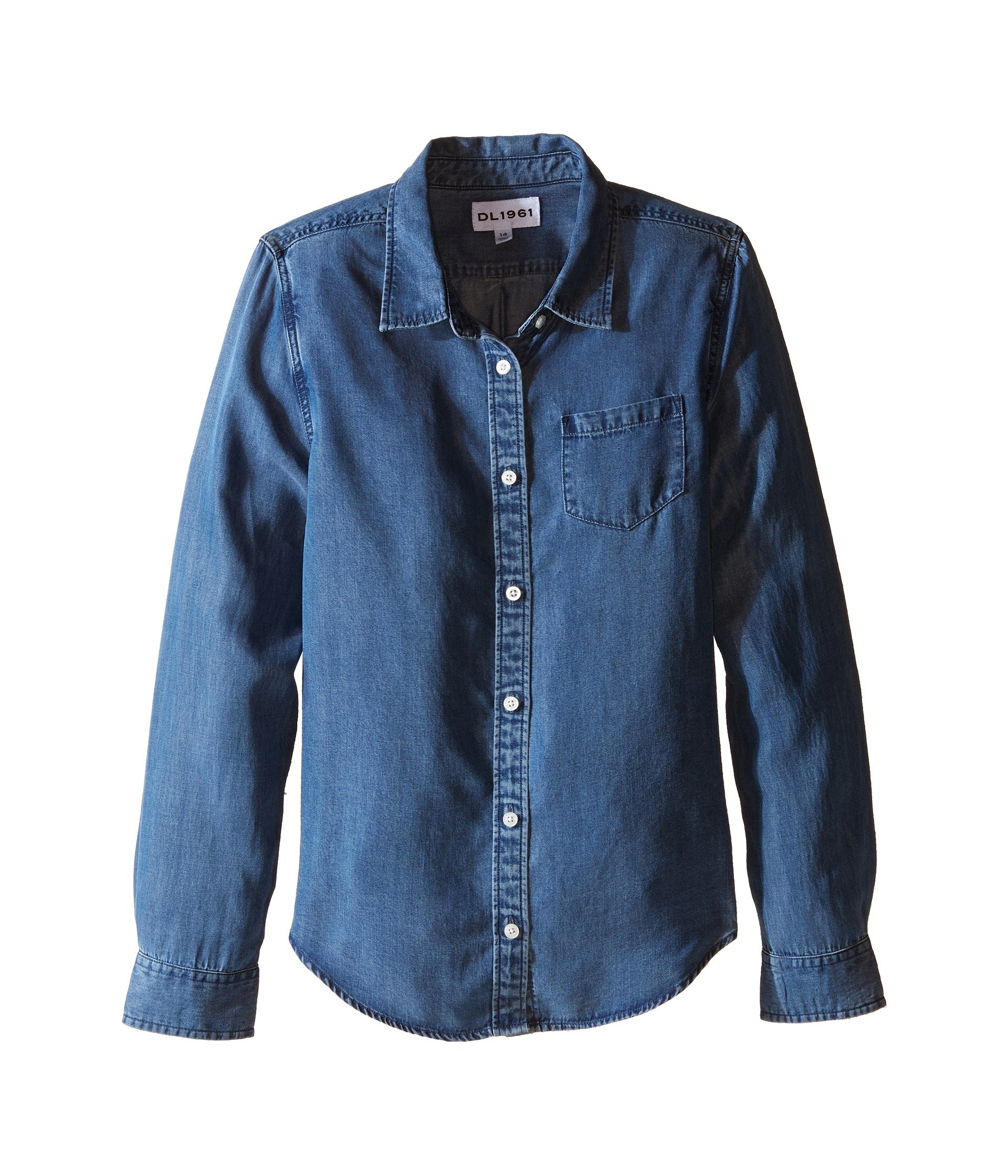 DL1961 Kids Olivia Soft Tencel® Chambray Shirt (Little Kids/Big Kids) | 6pm