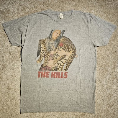 Vtg 90s The Kills Leopard Woman Size M Band T-shirt Indie Emo Goth Sleeze Grunge | eBay US
