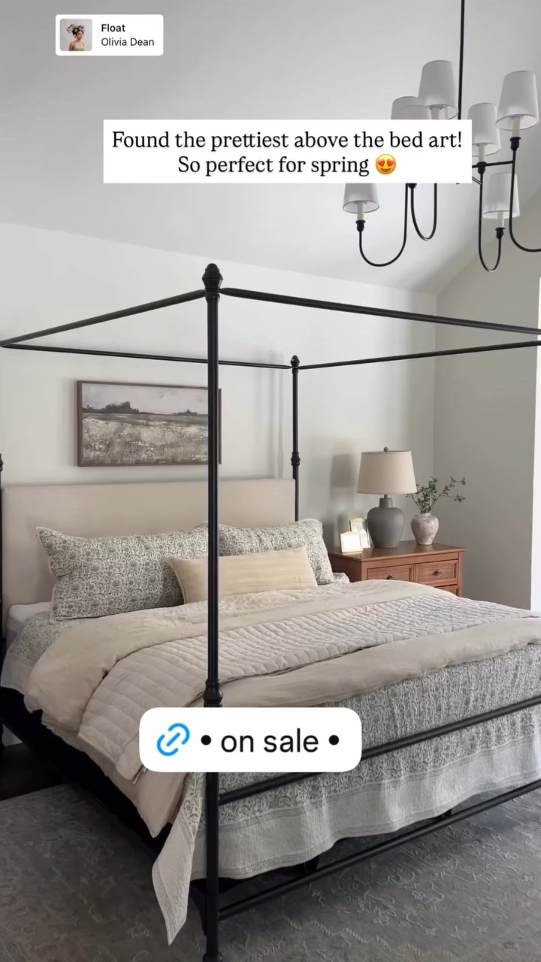 Found the prettiest above the bed art! So perfect for spring 😍