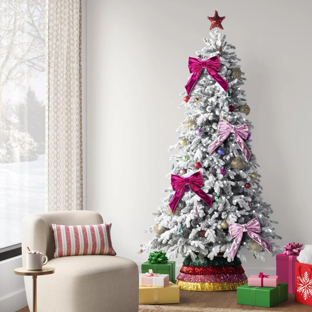 6.75" Christmas Metallic Bow Ornament Light Pink - Wondershop™ | Target