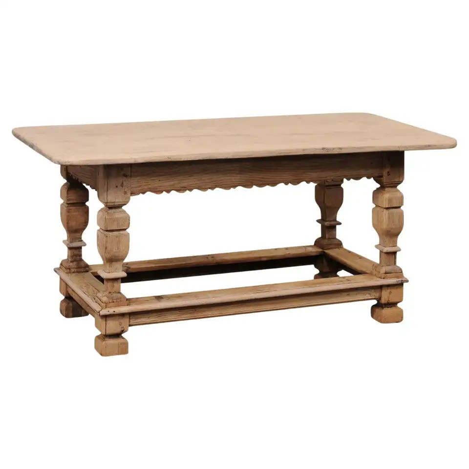 Swedish Period Baroque Carved-Wood Table (or Fabulous Kitchen Island!) | 1stDibs