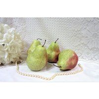 Faux Pear Fake Pear, Artificial Fruit, Home Decor Set Of 4 | Etsy (US)