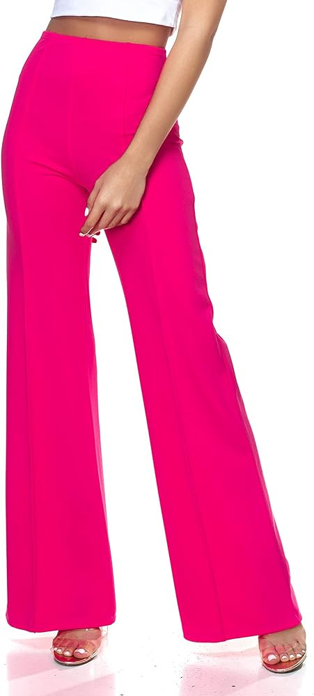 Cemi Ceri Women’s High Waist Wide Leg Dress Pants – Elegant Work Trousers, Office & Casual We... | Amazon (US)