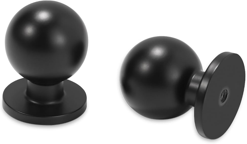 30 Pack Kitchen Cabinet Knobs Matte Black Cabinet Knobs Black Drawer Knobs Solid Kitchen Hardware... | Amazon (US)