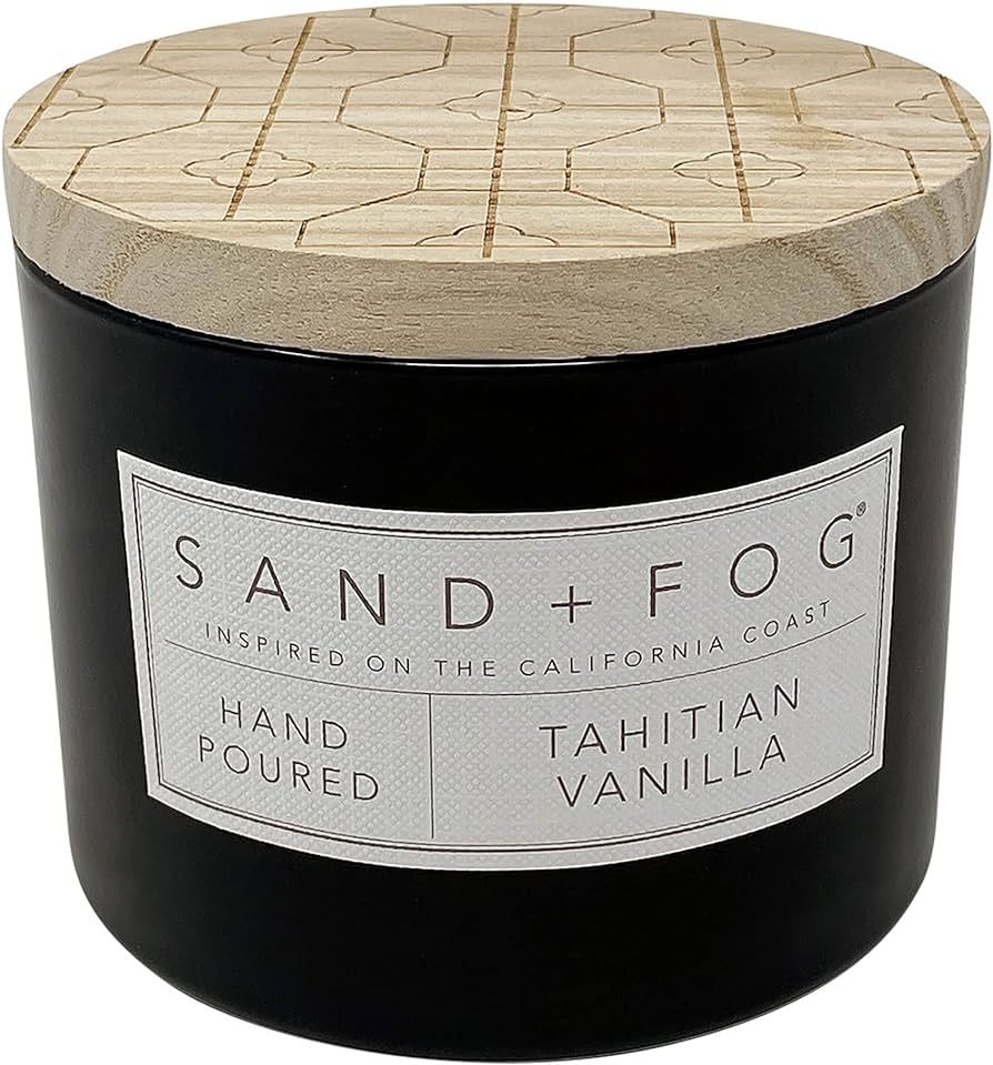 Sand + Fog Scented Candle -Tahitian Vanilla – Additional Scents and Sizes – 100% Cotton Lead-... | Amazon (US)