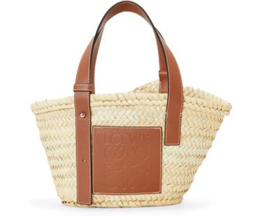 Anagram Basket bag in raffia and calfskin - LOEWE | 24S (APAC/EU)