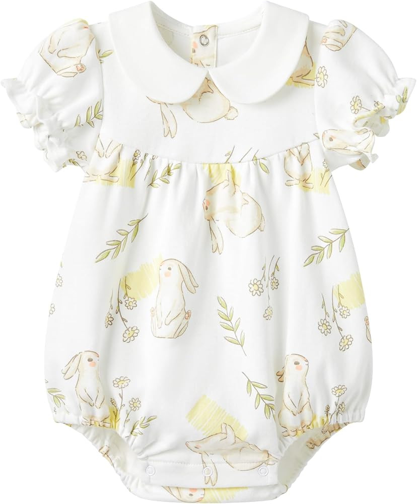 pureborn Baby Girls Boys Bodysuit Super Soft Cotton Romper 0-24 Months | Amazon (US)