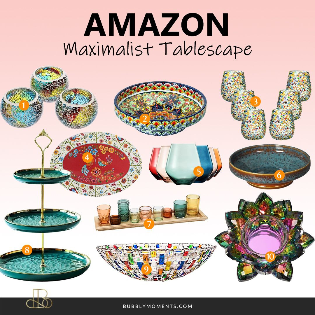 Maximalist Tablescape 🍽️✨ Bring color, texture, and personality to your table with these beautiful Amazon finds. This collection features eye-catching dinnerware, elegant glassware, decorative accents, table linens, and unique serving pieces to help you create a bold and memorable tablescape. Whether you're hosting a dinner party, celebrating a special occasion, or simply elevating everyday meals, these pieces make it easy to style a table that's full of charm and character. Mix patterns, layer textures, and create a look that's uniquely yours. Save this post for your next hosting inspiration and discover stylish Amazon finds that make every gathering feel extra special.
#LTKHome #LTKStyle #LTKFinds #AmazonFinds #MaximalistTablescape #Tablescape #TableDecor #DiningDecor #HostingIdeas #AmazonHome #HomeDecor #KitchenDecor #DinnerParty #Entertaining #HomeInspo #TableSetting #DiningRoomDecor #AmazonFavorites #DecorInspo #HostingEssentials #ColorfulHome #MustHaveFinds #LifestyleFinds #EntertainInStyle #HomeStyling #KitchenInspo #ModernHome #AmazonDecor #Wishlist #TrendingFinds 

 
