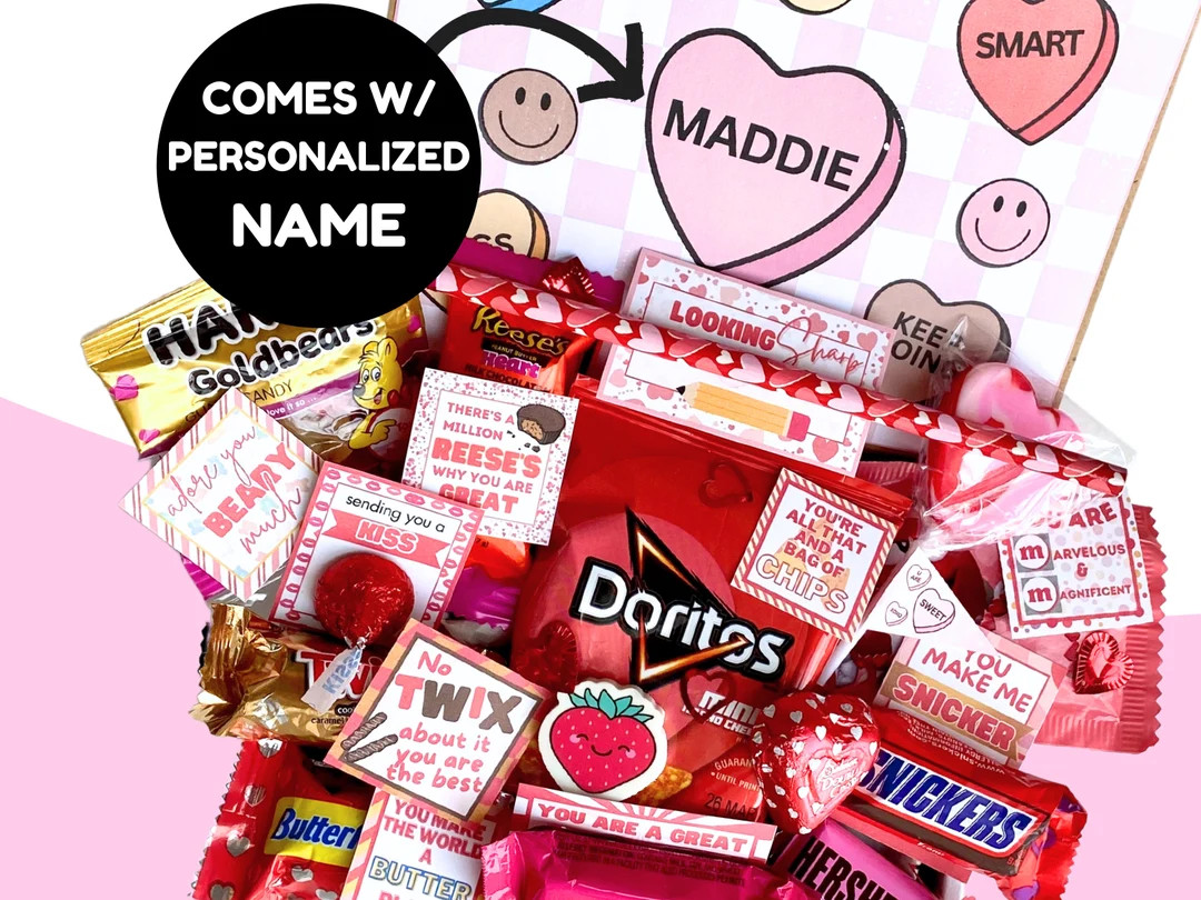 Valentines Day Care Package for College Student, Valentine's Day Care Package, Valentine Snack Bo... | Etsy (US)