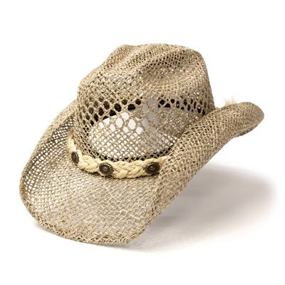 Western Express Tan Seagrass Western Hat | Target