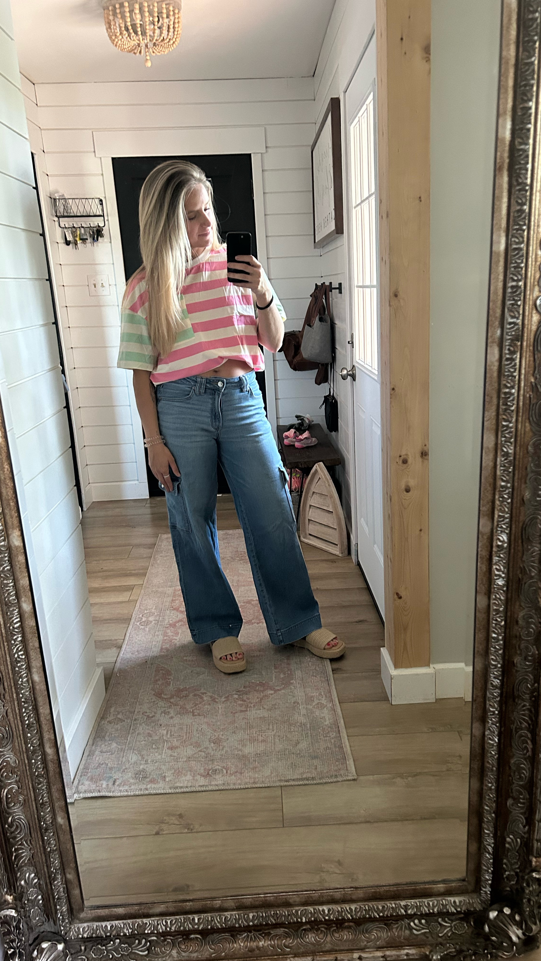 Spring time stripes. Over sized T. Simple & Cuteee  