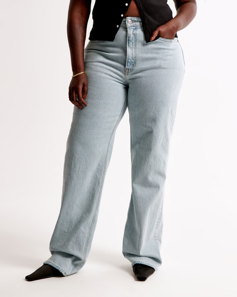 Curve Love High Rise 90s Relaxed Jean | Abercrombie & Fitch (US)