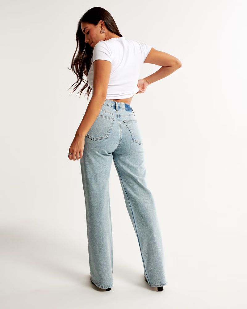 Curve Love High Rise 90s Relaxed Jean | Abercrombie & Fitch (US)