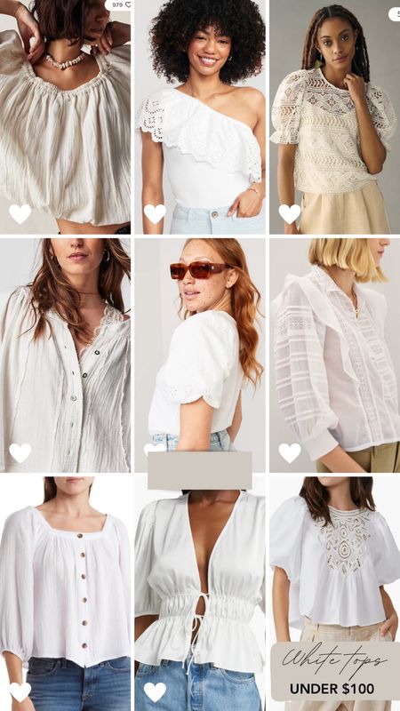 White top - white shirts - white blouse 