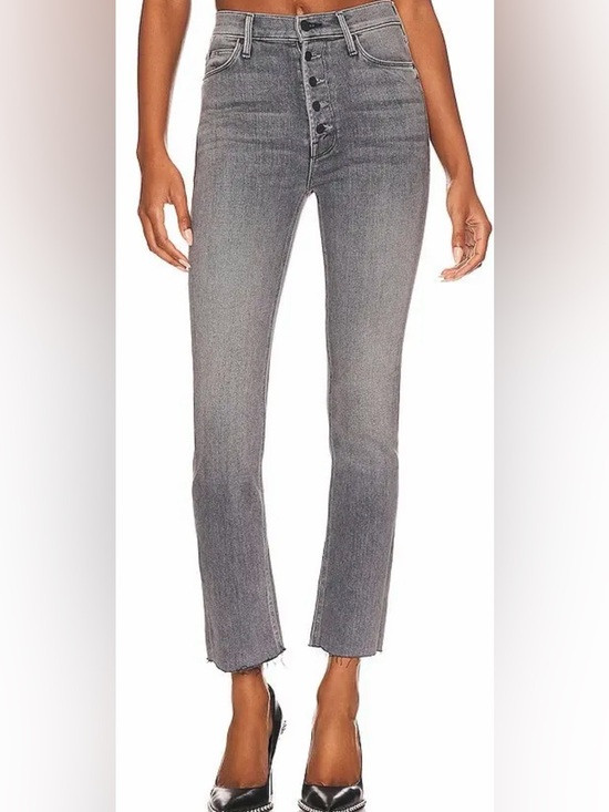 MOTHER The Pixie Dazzler Ankle Fray Digging Up Dirt Gray Size 28 | Poshmark