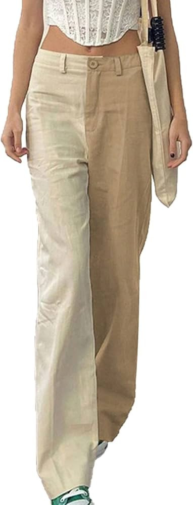 Women's Patchwork Flare Jeans Khaki Bell Bottom Color Block Patch Jean Vintage High Waisted Wide ... | Amazon (US)