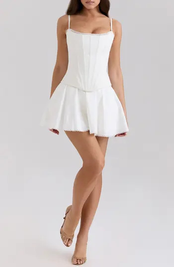 HOUSE OF CB Cadie Stretch Cotton Corset Top | Nordstrom | Nordstrom