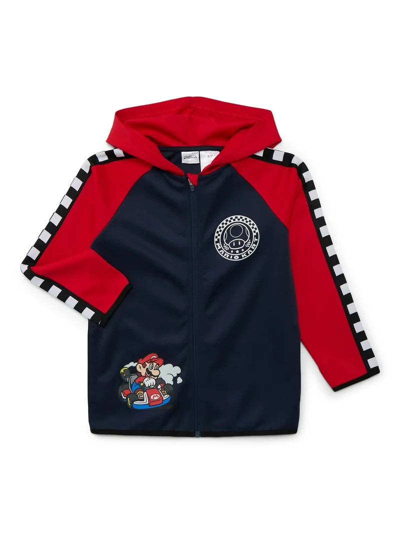 Mario Kart Boys Active Jacket with Hood, Sizes 4-16 | Walmart (US)