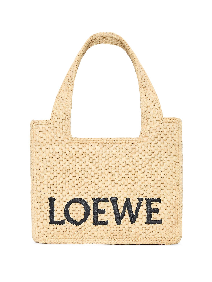 Women's LOEWE x Paula's Ibiza Mini Raffia Tote Bag - Natural | Saks Fifth Avenue