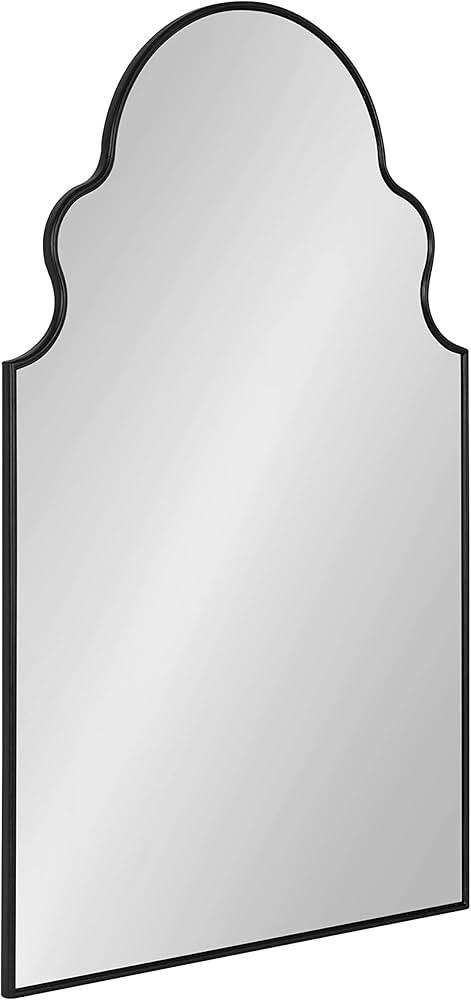 Kate and Laurel Vania Moroccan Arch Decorative Wall Mirror; 20 x 34; Black; Modern Arched Scallop... | Amazon (US)