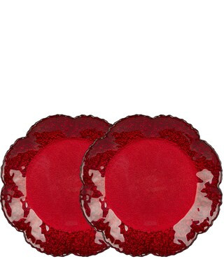 Southern Living Holiday Red Canape Plates, Set of 2 | Dillard's | Dillard's