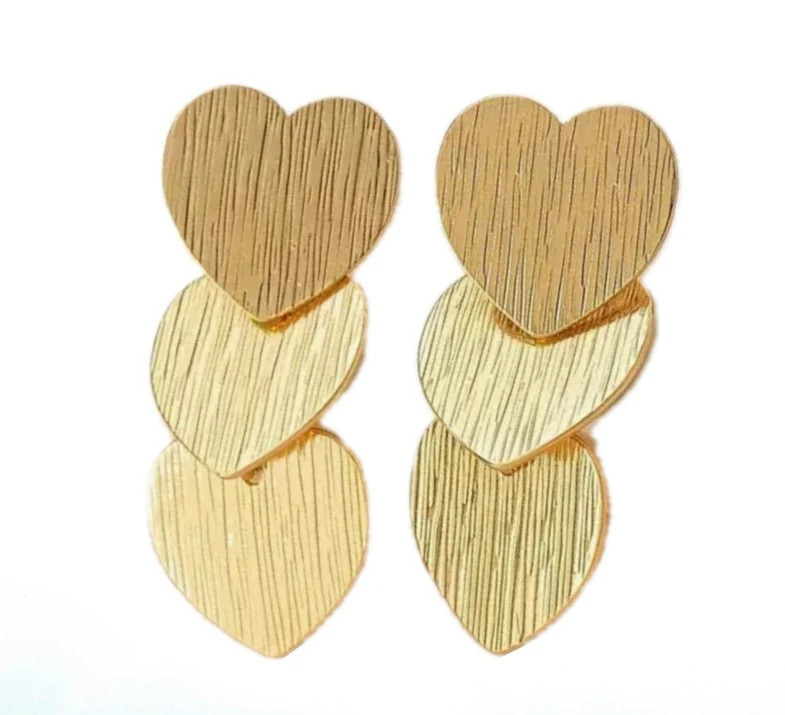 Three Heart Drop Earrings | Erin McDermott Jewelry