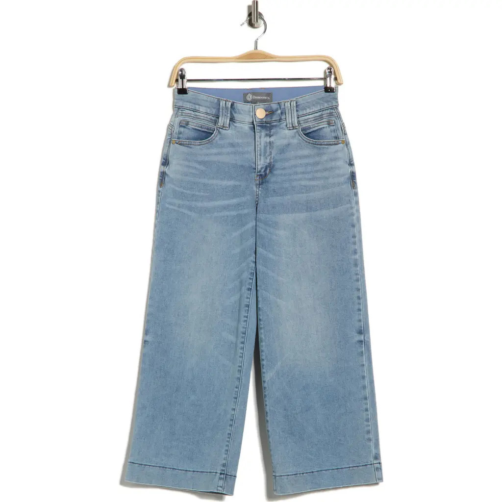 Democracy Wide Leg Cropped Jeans in Light Blue at Nordstrom Rack, Size 4 | Nordstrom Rack
