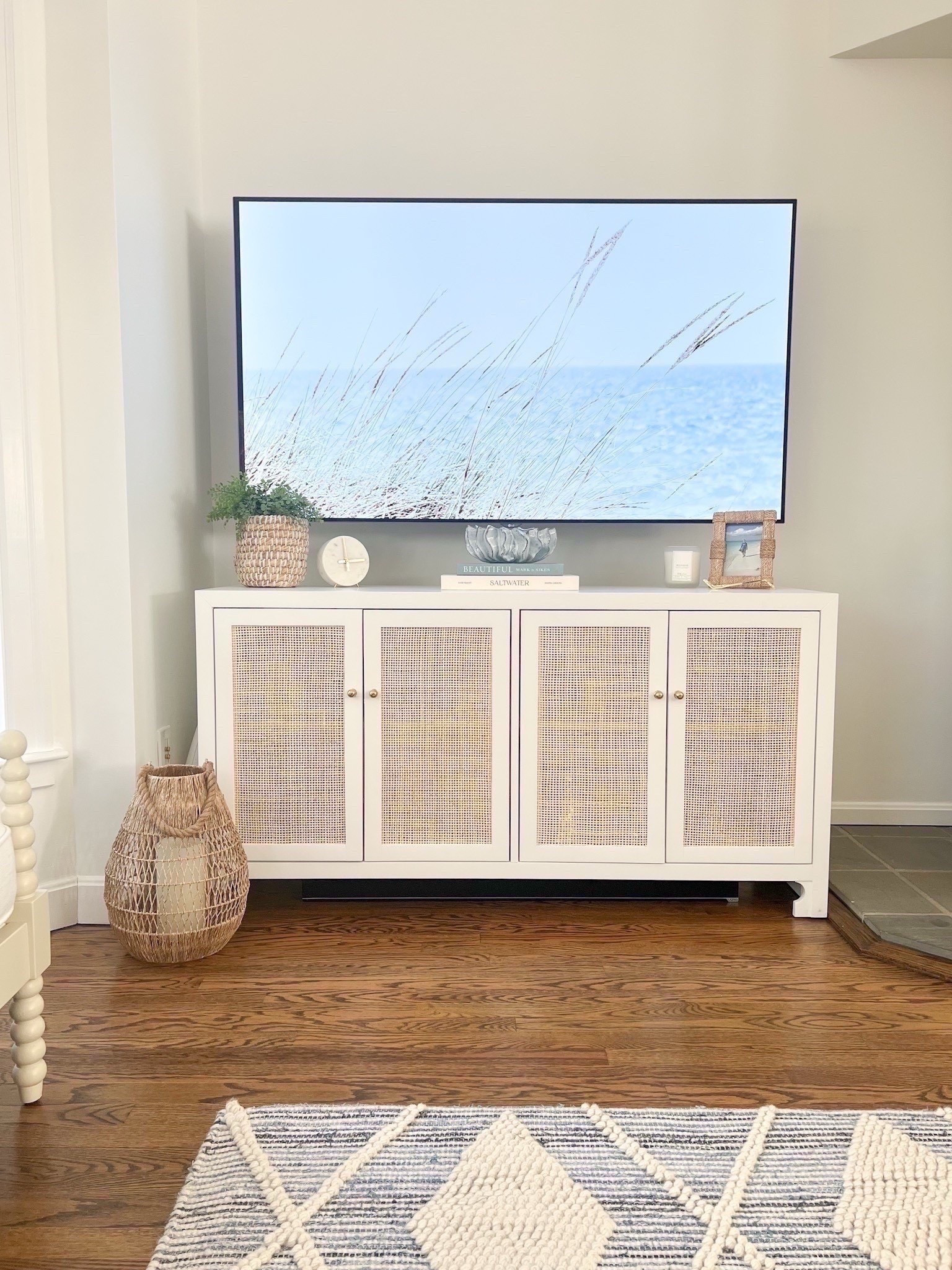 Living room sideboard decor!
------------
coastal home decor, coastal decor, coastal style, coastal living room, living room ideas, white media console, coastal media console, white sideboard, coastal sideboard, woven console, living room furniture, beach house furniture, living room decor, sideboard styling ideas, console table styling, media console styling ideas, sideboard decor ideas, woven planters, decorative bowls, textured bowls, woven picture frames, coastal picture frames, wayfair decor, wayfair furniture, living room rugs, serena & lily rugs, coastal rugs, beach house rugs, blue & white rugs, 8x10 rugs, 9x12 rugs, coastal coffee table books, amazon coffee table books, table clock, brass clock

#LTKHome