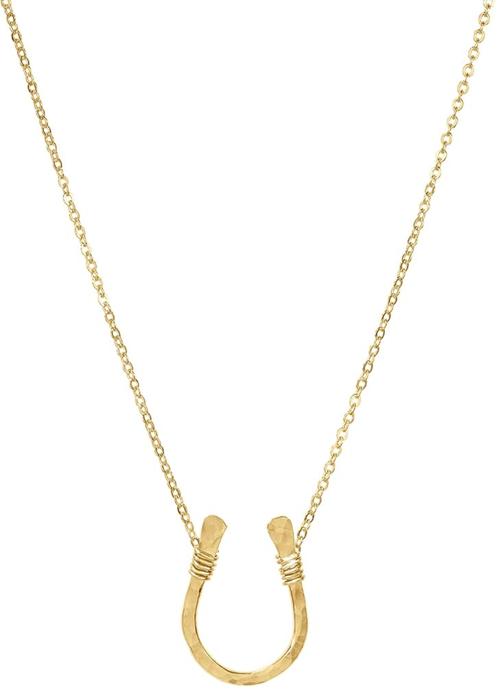 James Michelle Itty Bitty Horseshoe Necklace for Women – Lifetime Color Guarantee – Waterproo... | Amazon (US)