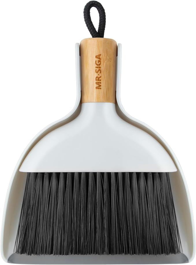 MR.SIGA Mini Dustpan and Brush Set, Portable Cleaning Brush and Dustpan Combo with Bamboo Handle,... | Amazon (US)