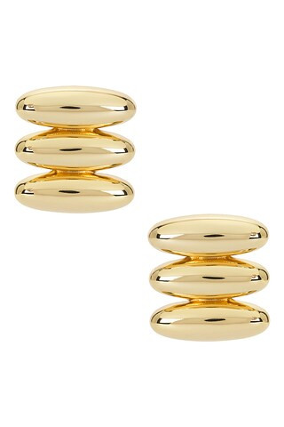 Luv AJ Milan Bead Stud Earrings in Gold from Revolve.com | Revolve Clothing (Global)
