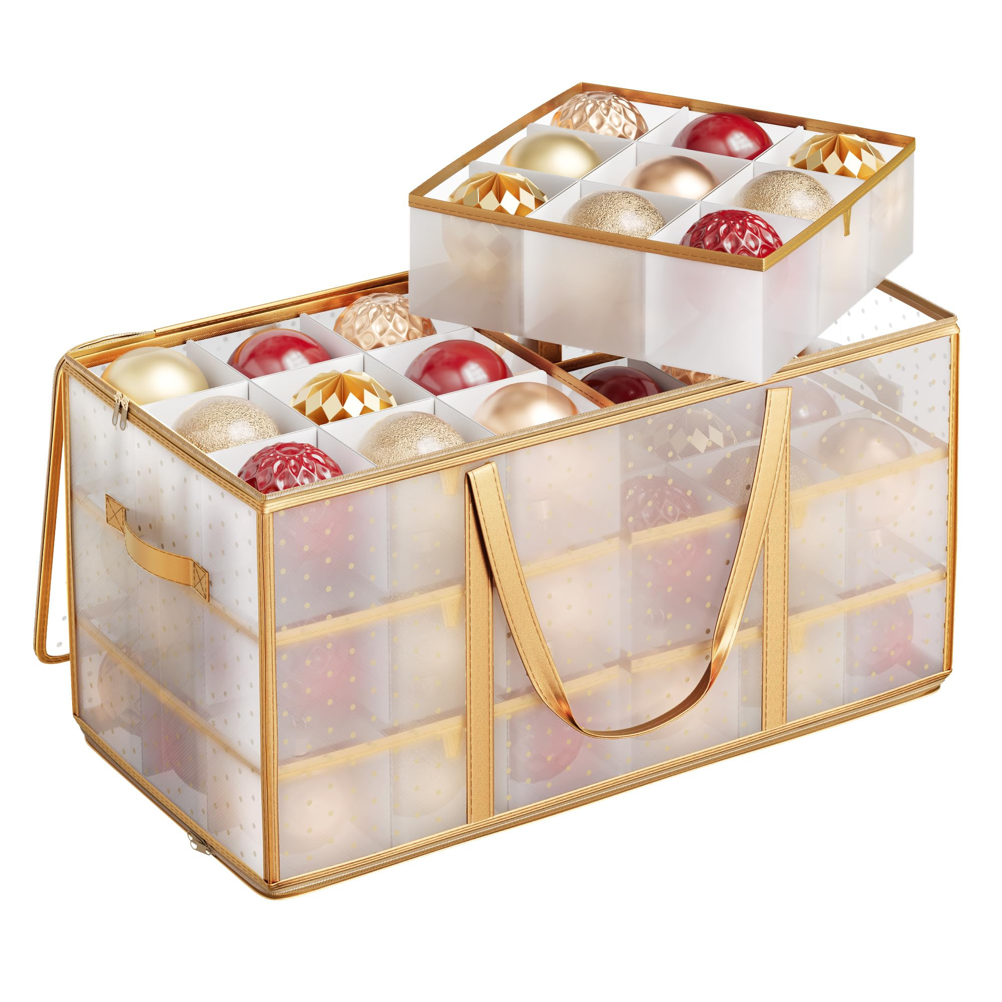 SONGMICS Aufbewahrungsbox für Weihnachtskugeln, Weihnachtskugeln Aufbewahrung, 54 Fächer je 10,... | Amazon (DE)