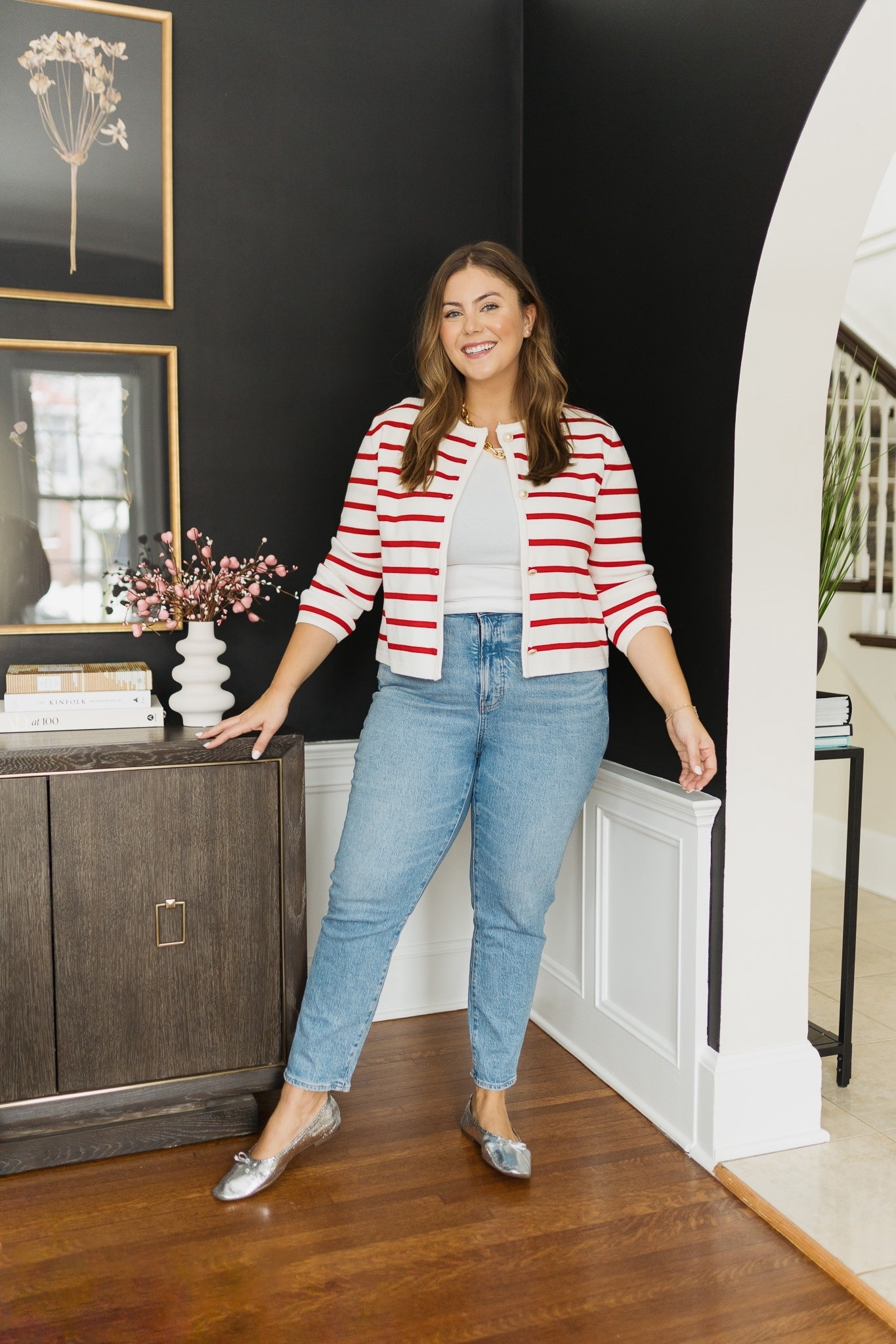 Spring outfit inspo - wearing size XL in cardigan & tank. Sharing similar jeans. 

#LTKootd #LTKSeasonal #LTKMidsize