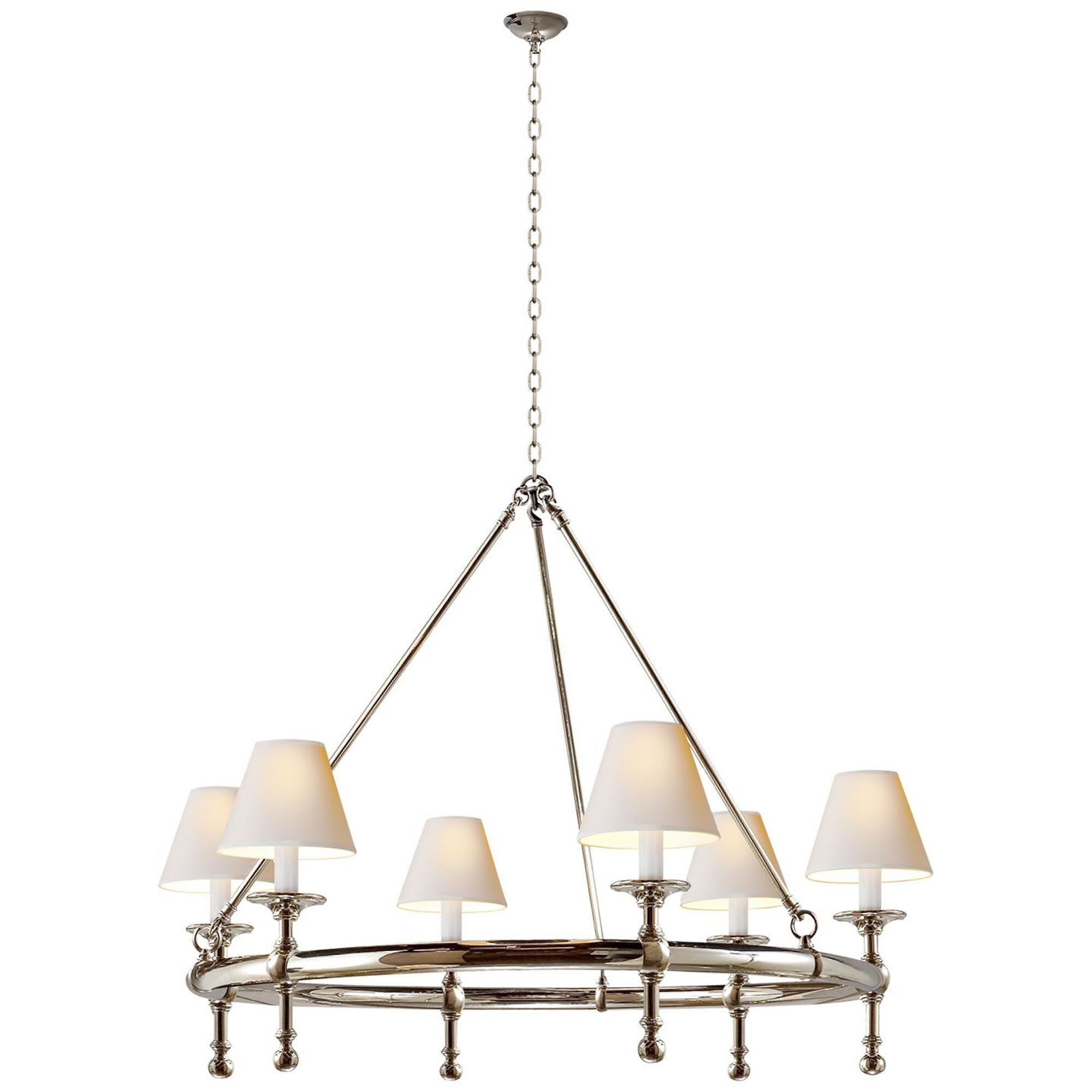 Chapman & Myers Classic 33 Inch 6 Light Chandelier by Visual Comfort Signature Collection | 1800 Lighting