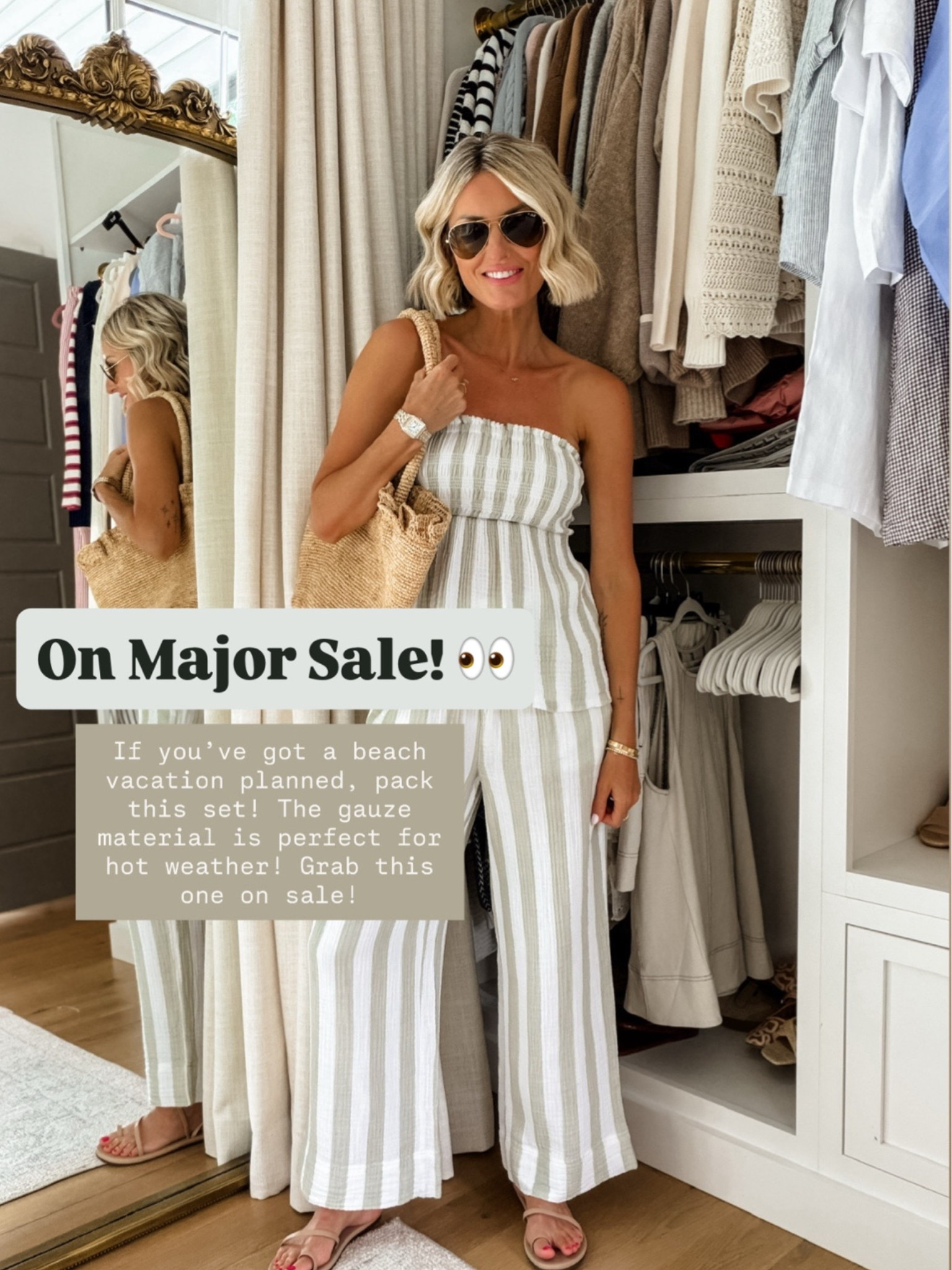 SALE ALERT! This set is one of my favorites this season! Lightweight, lined, and perfect to pack for your next beach trip! On sale for 50% off today! Loverly grey, Memorial Day sale, vacation look

#LTKSaleAlert #LTKootd #LTKSeasonal