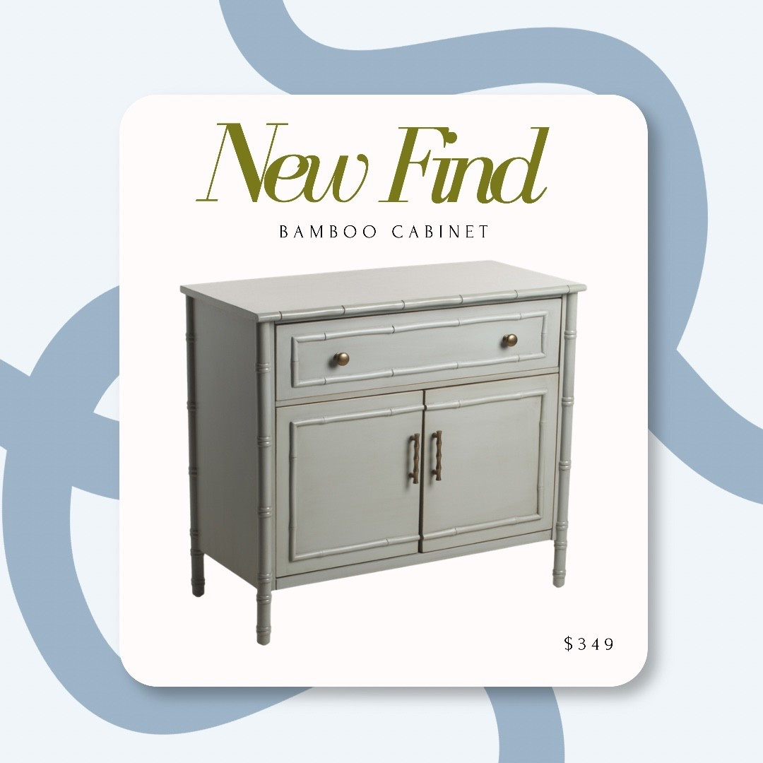 Bamboo cabinet perfect for an entryway