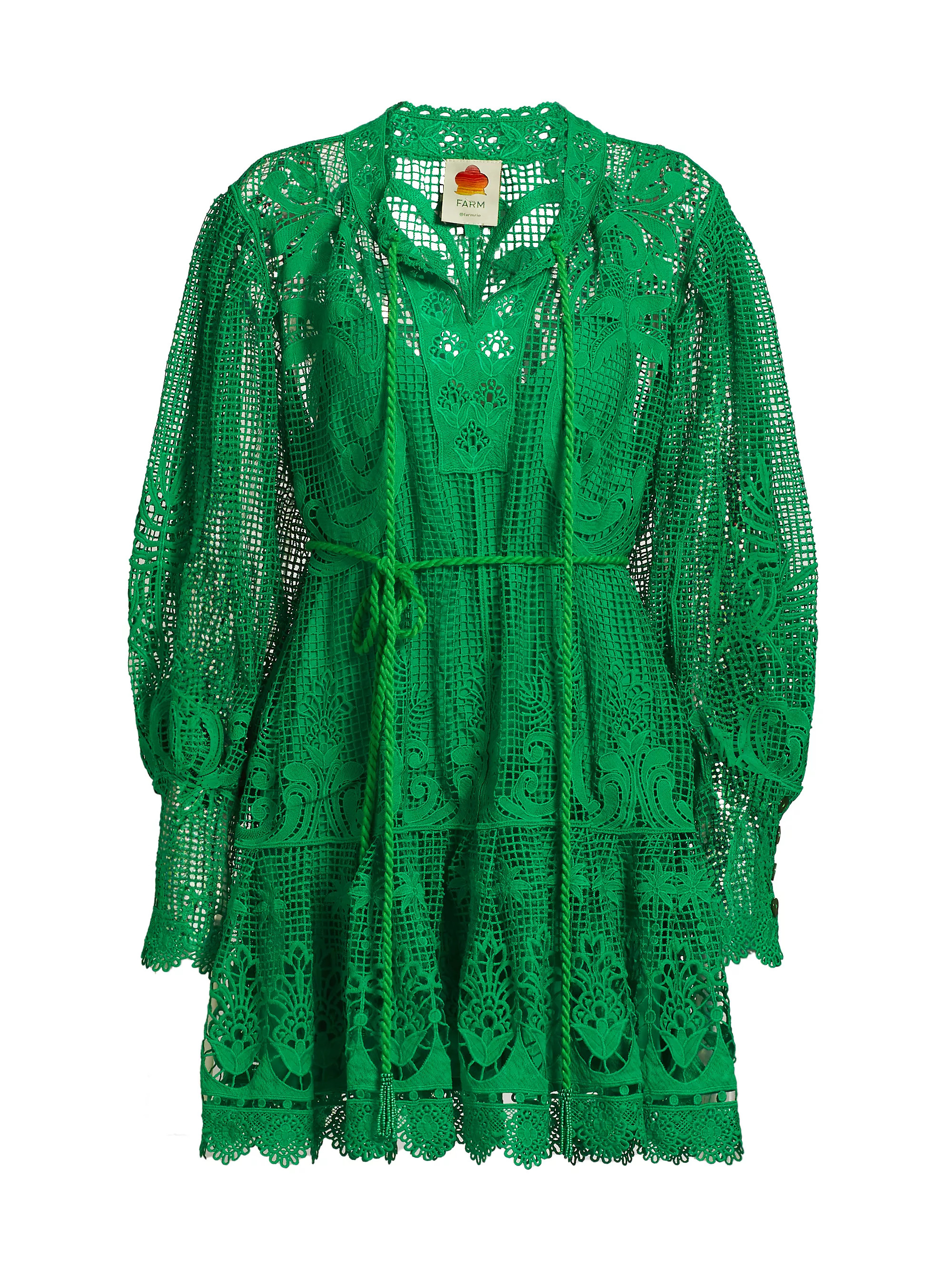 Tropical Flight Guipure Minidress | Saks Fifth Avenue