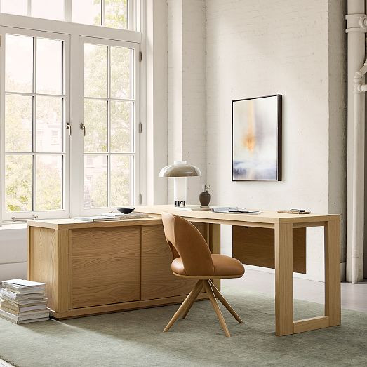 Cutler L-Shaped Storage Desk (68") | West Elm (US)