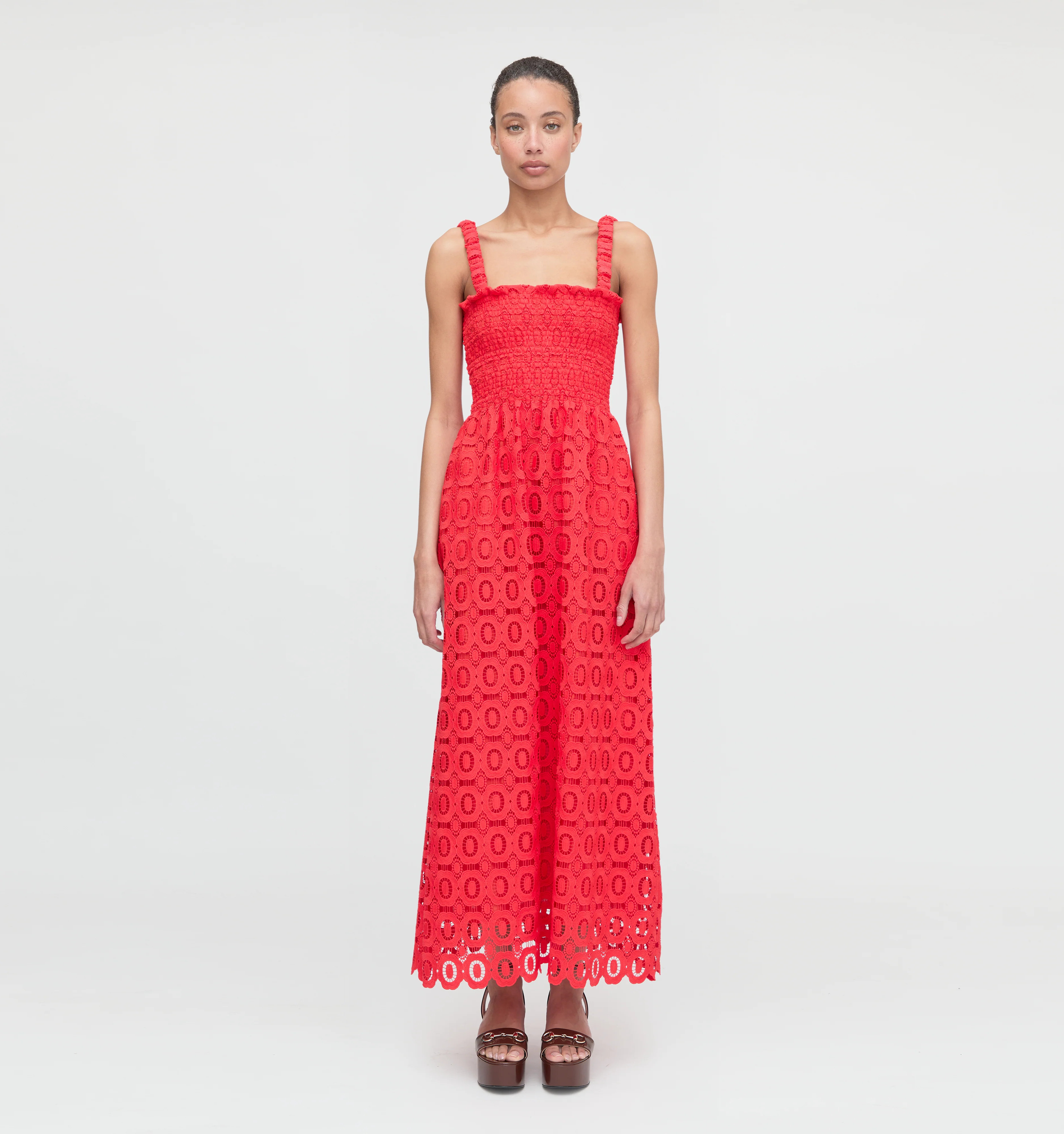 The Anjuli Nap Dress - Poppy Lace | Hill House Home US