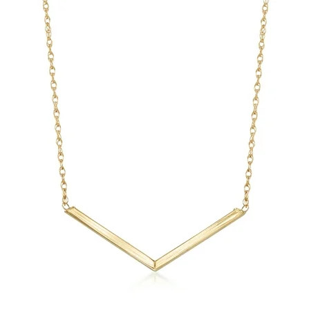 Ross-Simons 14kt Yellow Gold Chevron Necklace | Walmart (US)