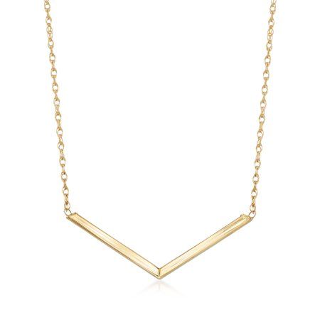 Ross-Simons 14kt Yellow Gold Chevron Necklace | Walmart (US)