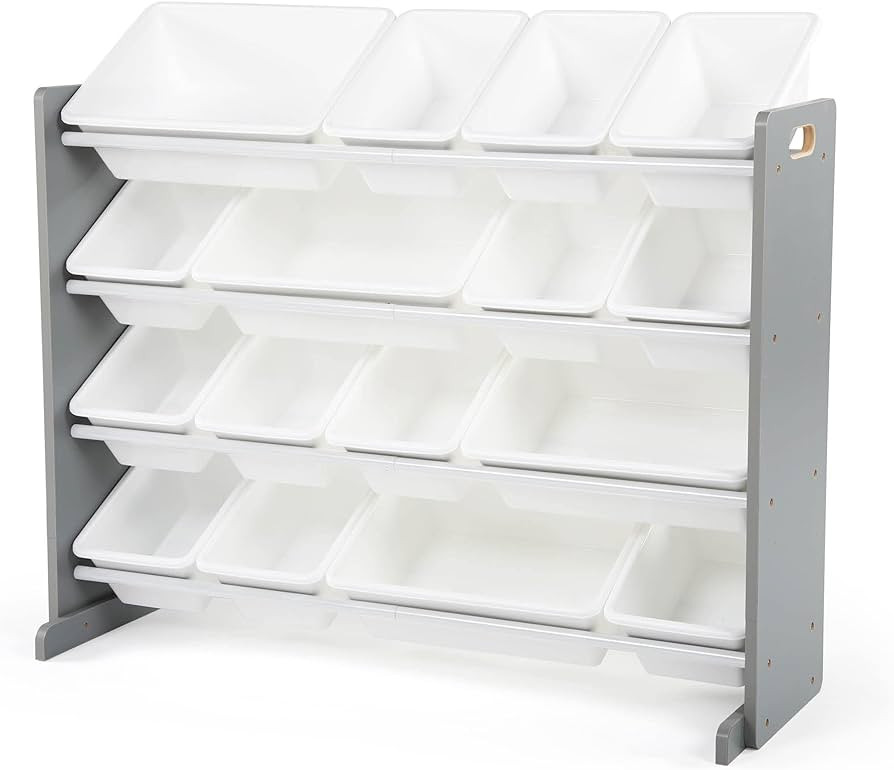 Humble Crew Supersized Wood Toy Storage Organizer, Extra Large, Grey/White | Amazon (US)